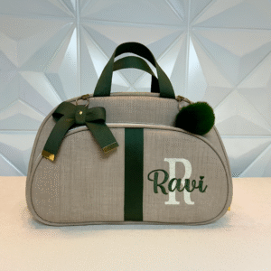 Bolsa Média Bege Linho